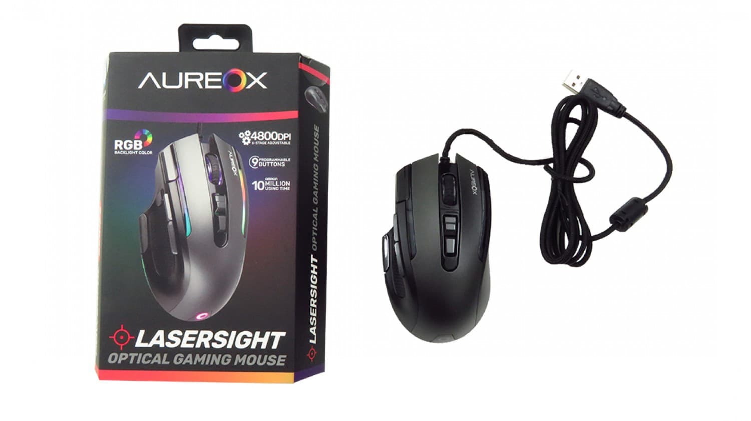 MOUSE AUREOX LASERSIGHT GAMING GM400 - Imagen 1