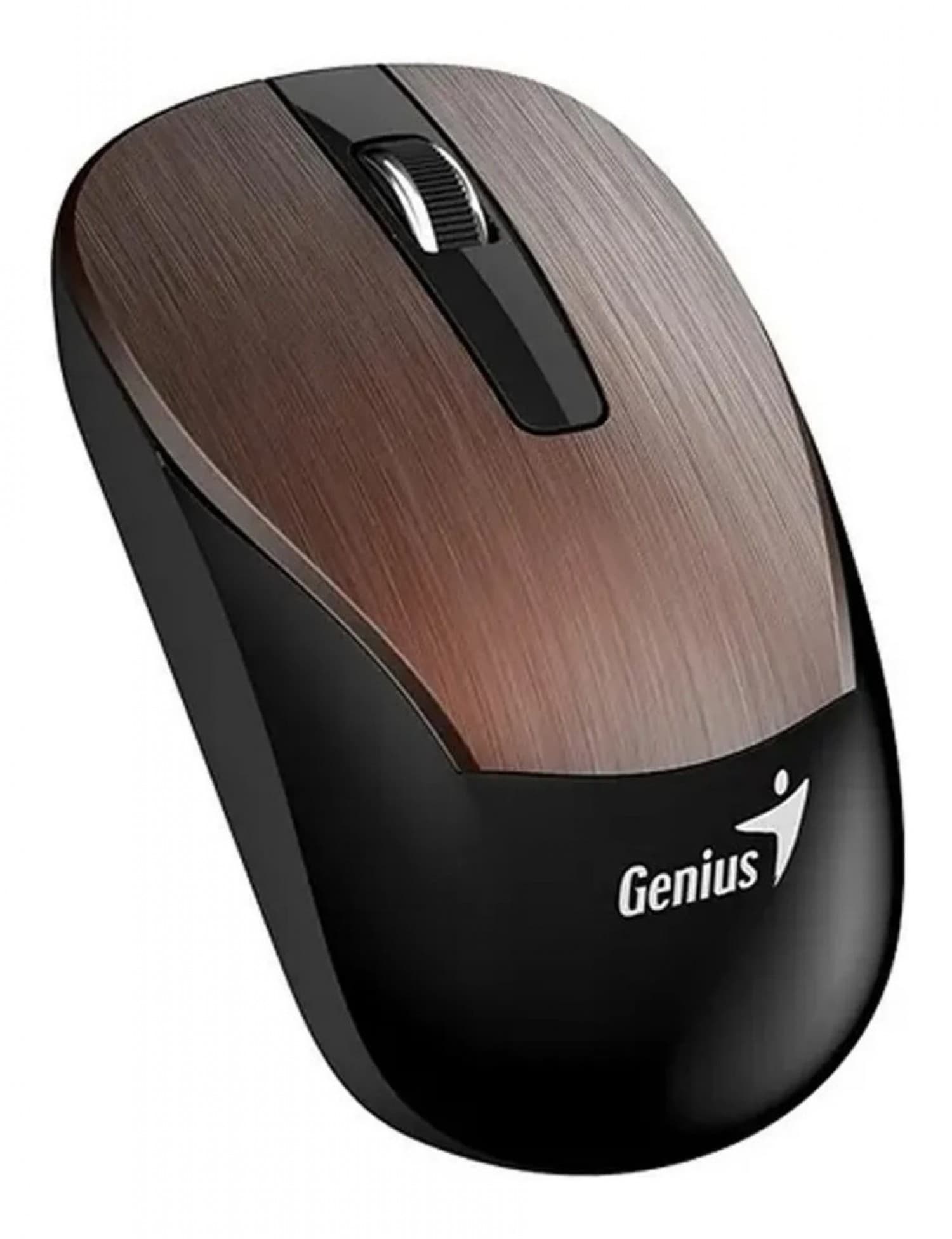 MOUSE WIRELESS RECARGABLE GENIUS ECO-8015 CHOCOLATE - Imagen 1