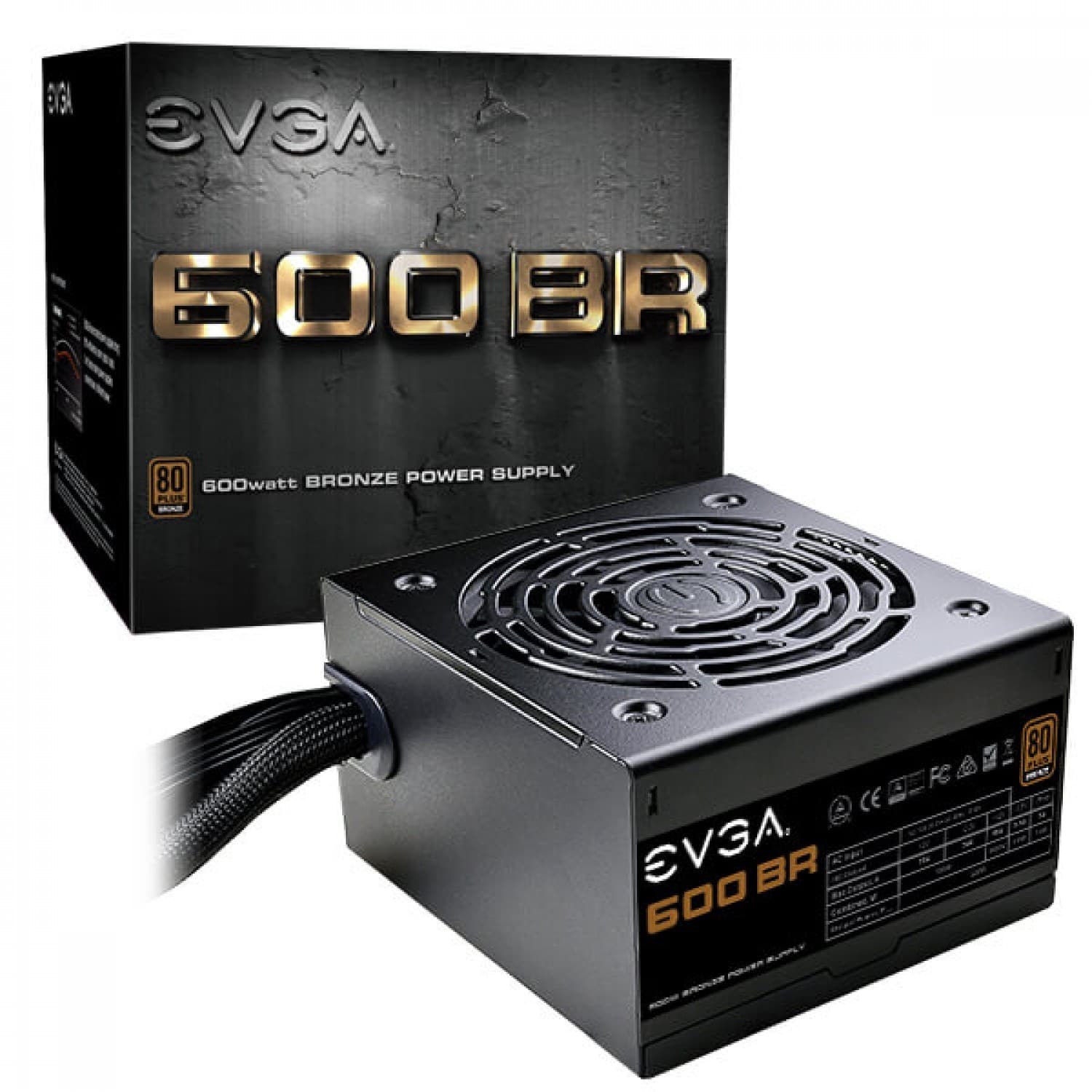 OUTLET FUENTE GAMER EVGA 600W BR 80 BRONZE - Imagen 1