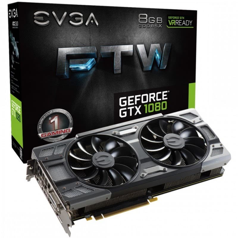 OUTLET PLACA DE VIDEO EVGA GTX 1080 FTW 8GB DDR5X · EVGA