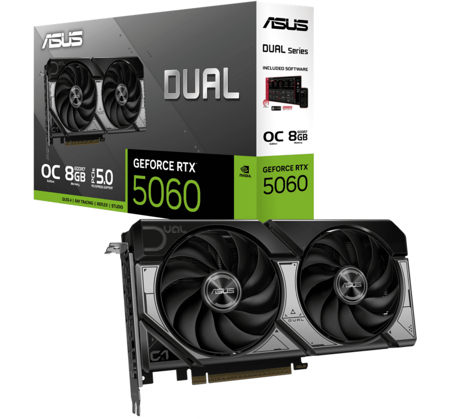 PLACA DE VIDEO ASUS DUAL RTX 5060 O8GB - Imagen 1