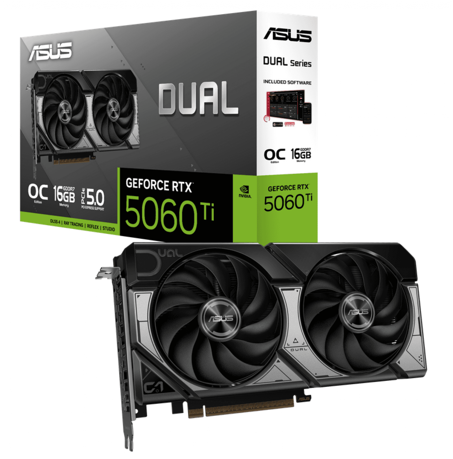 PLACA DE VIDEO ASUS DUAL RTX 5060TI 16GB - Imagen 1