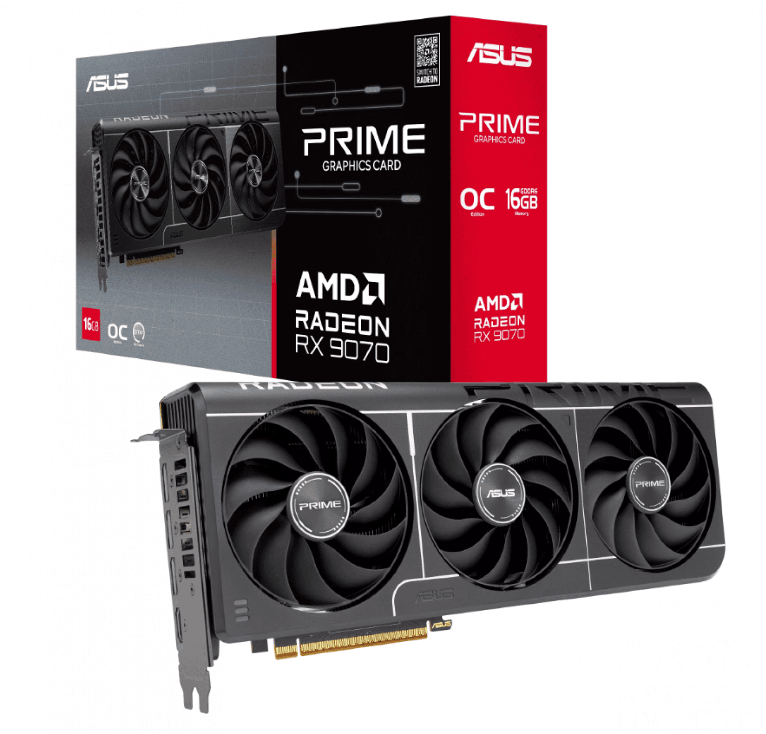 PLACA DE VIDEO ASUS PRIME RX 9070 O 16GB EVO - Imagen 1