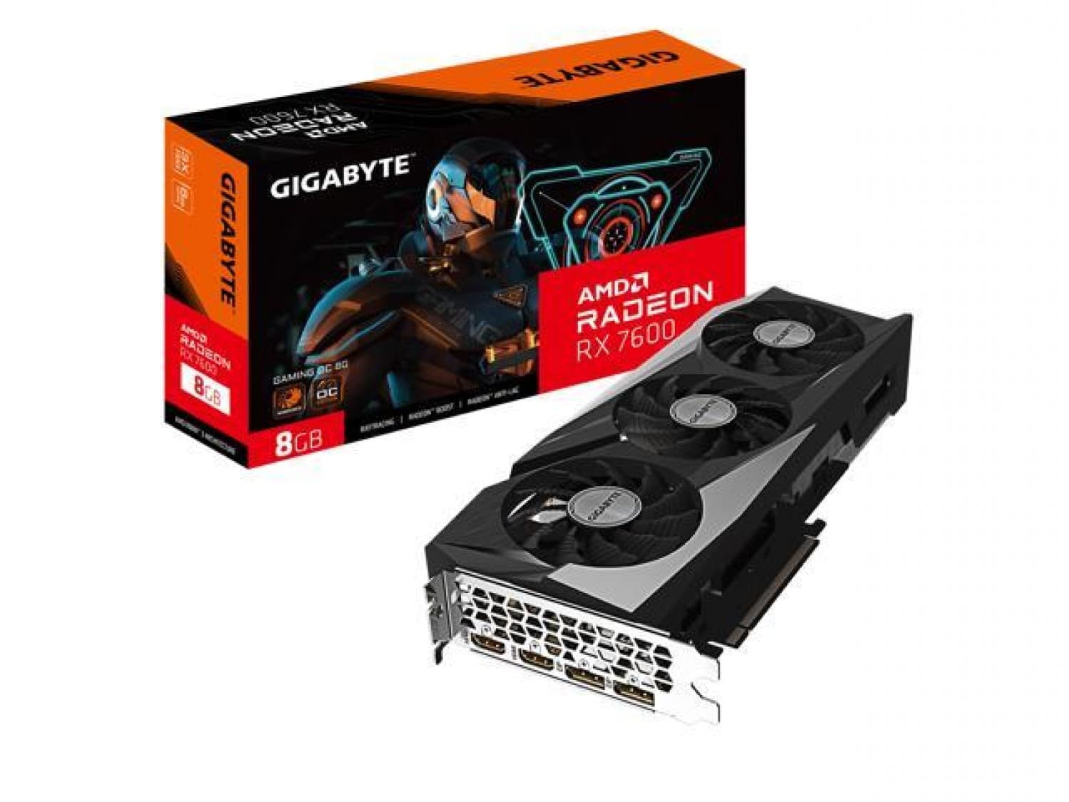PLACA DE VIDEO GIGABYTE RADEON RX 7600 GAMING OC 8GB - Imagen 1