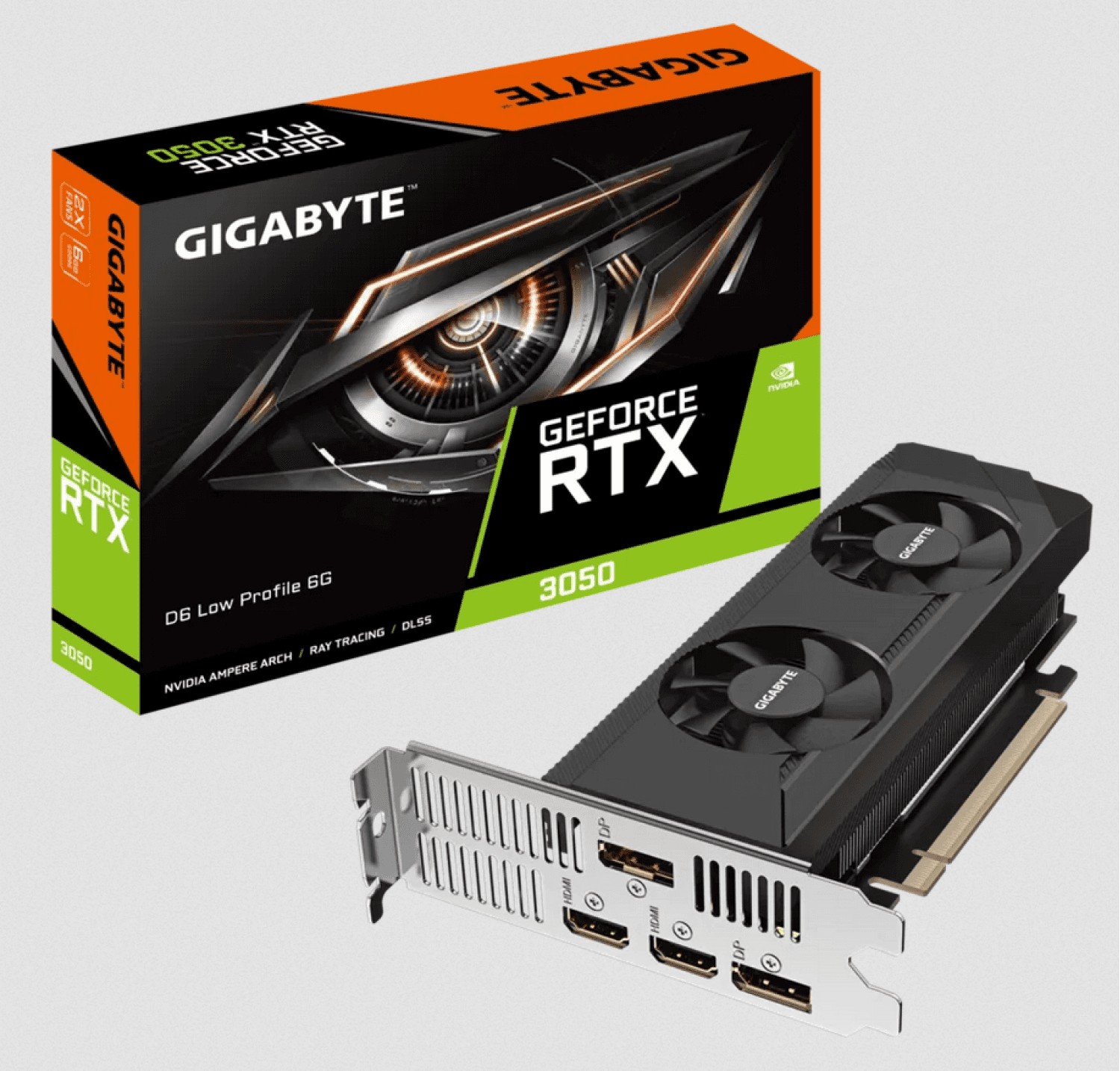 PLACA DE VIDEO GIGABYTE RTX 3050 D6 LOW PROFILE 6GB - Imagen 1