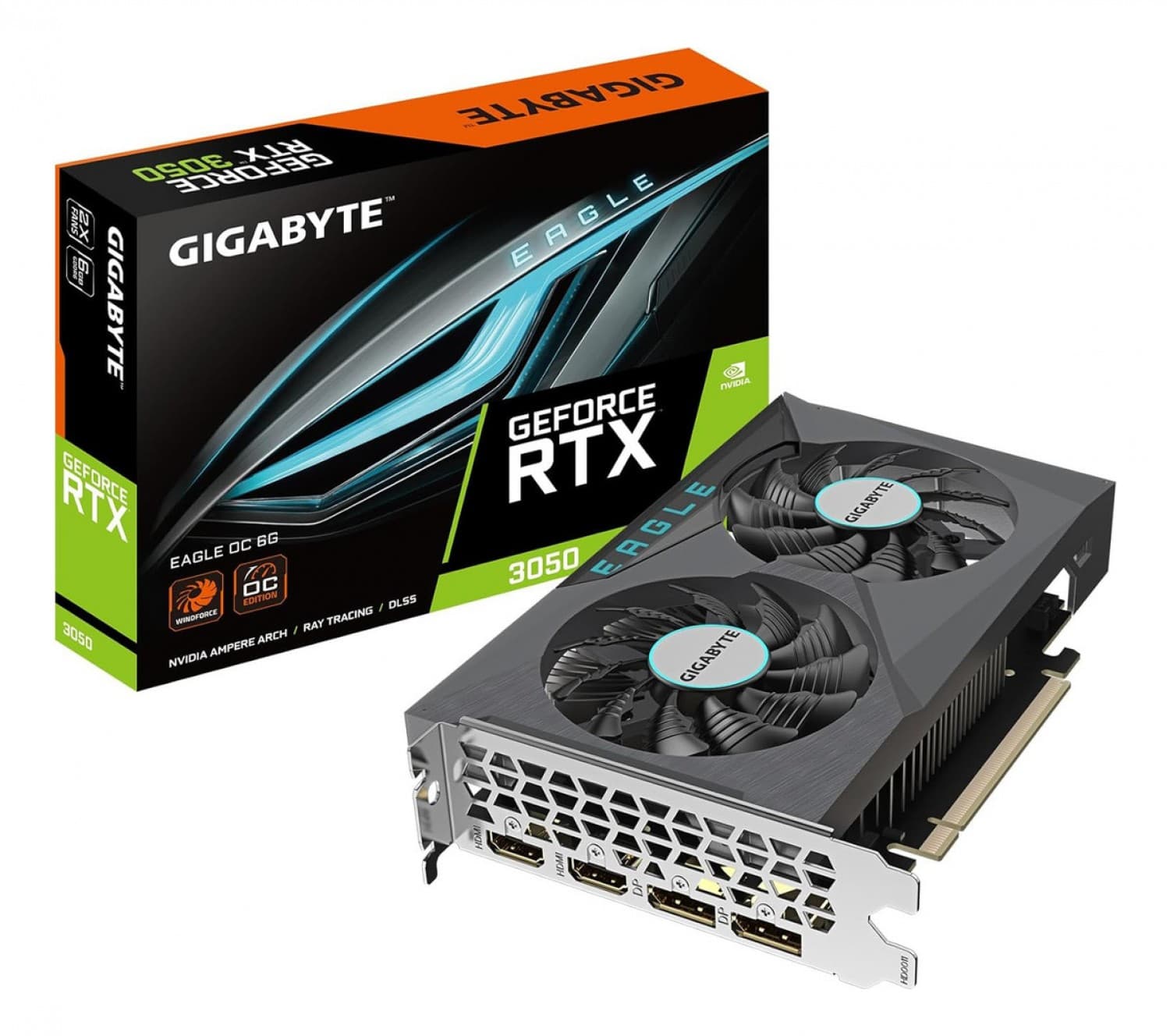 PLACA DE VIDEO GIGABYTE RTX 3050 EAGLE OC 6GB - Imagen 1