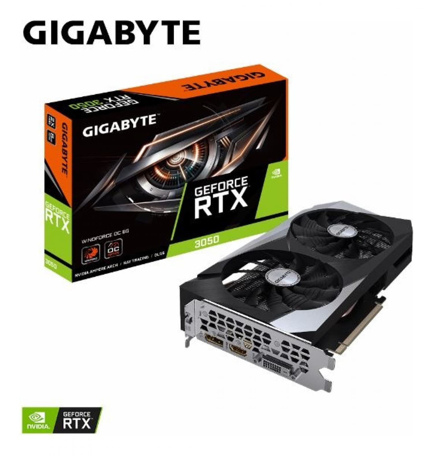 PLACA DE VIDEO GIGABYTE RTX 3050 WINDFORCE OC 6GB - Imagen 1
