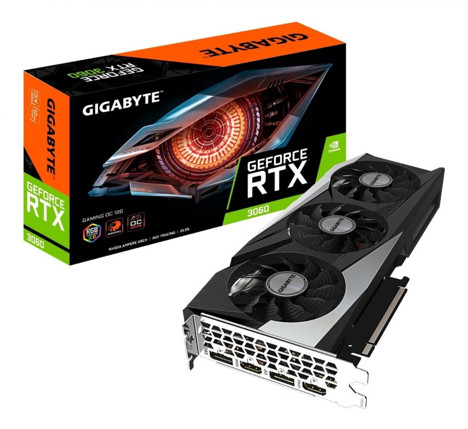 PLACA DE VIDEO GIGABYTE RTX 3060 GAMING OC 12GB - Imagen 1