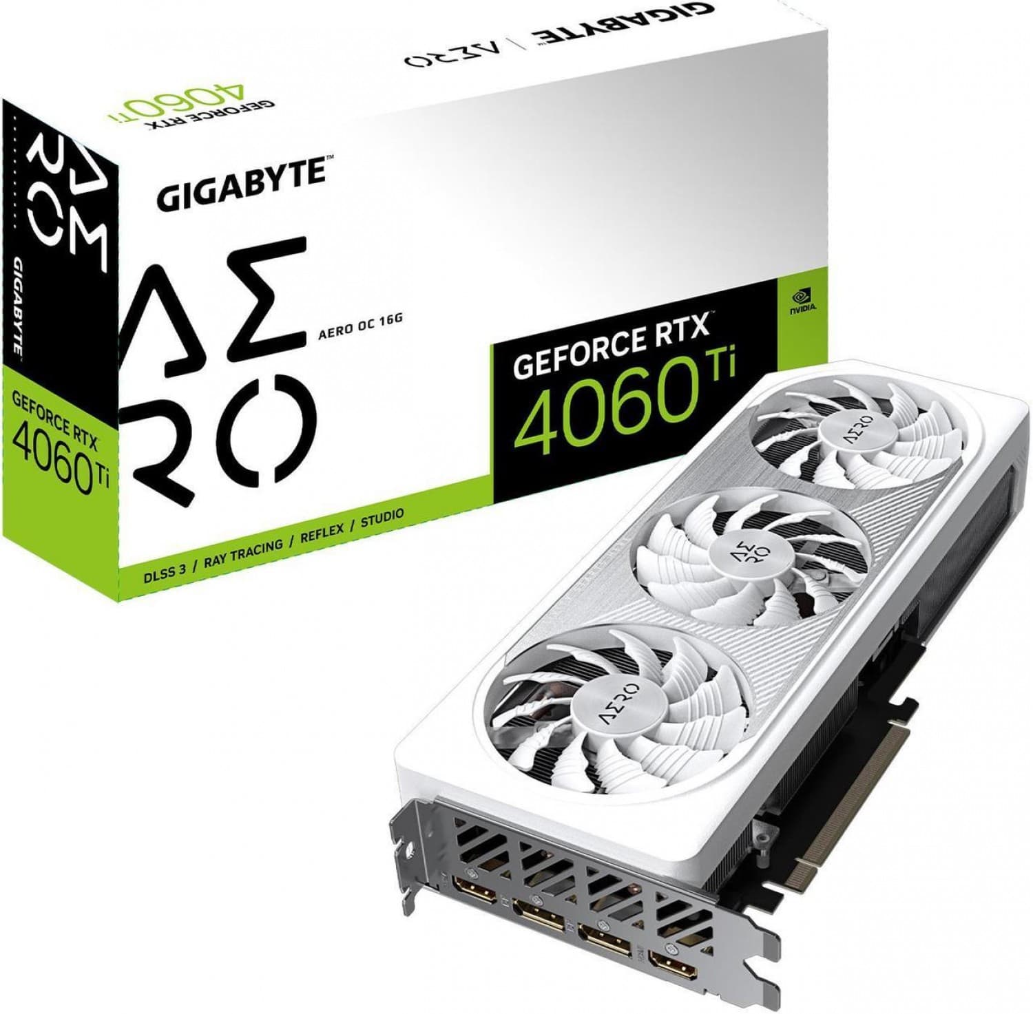 PLACA DE VIDEO GIGABYTE RTX 4060TI AERO OC 16GB - Imagen 1