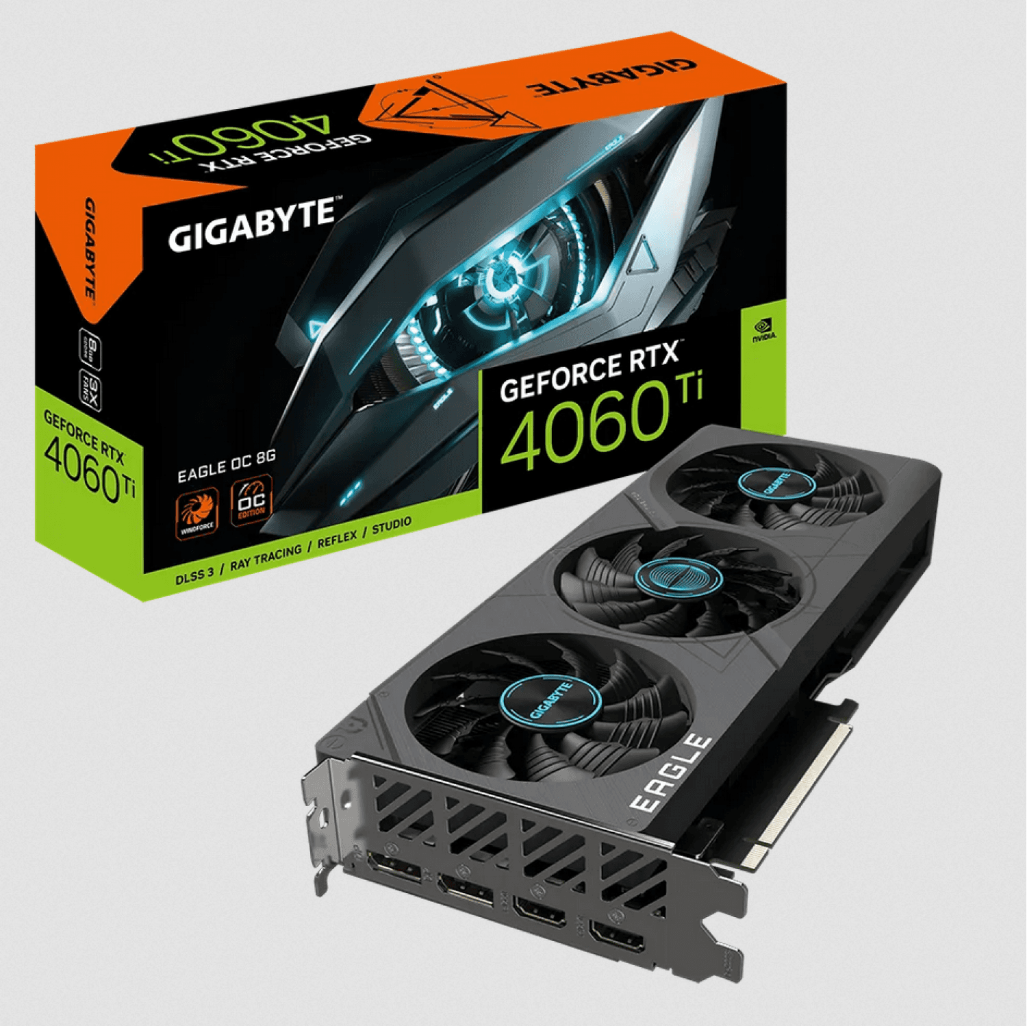PLACA DE VIDEO GIGABYTE RTX 4060TI EAGLE OC 8GD - Imagen 1