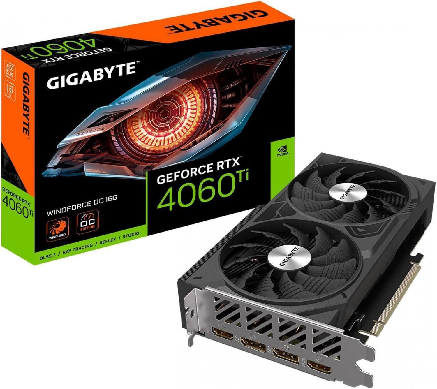 PLACA DE VIDEO GIGABYTE RTX 4060TI WF2 OC 16GB - Imagen 1