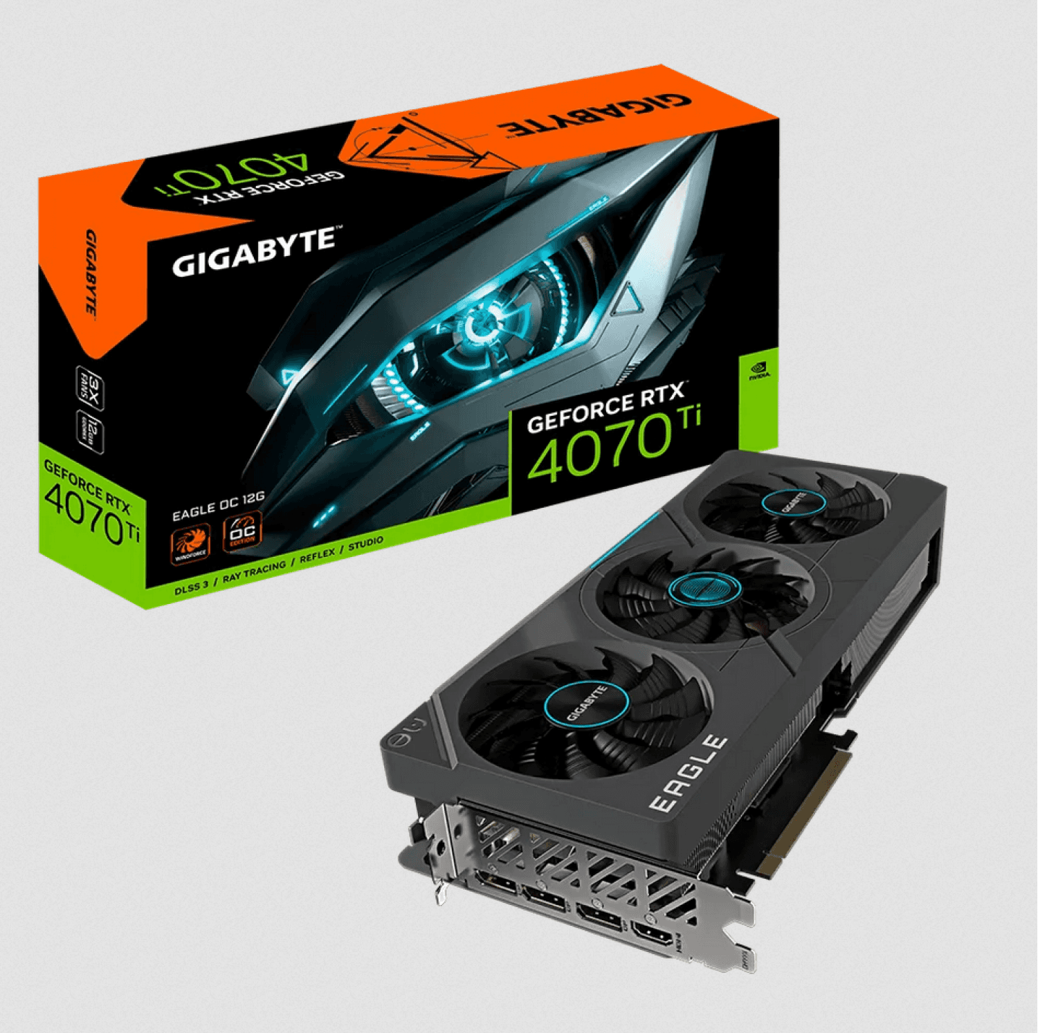 PLACA DE VIDEO GIGABYTE RTX 4070 TI EAGLE OC 12 GB - Imagen 1