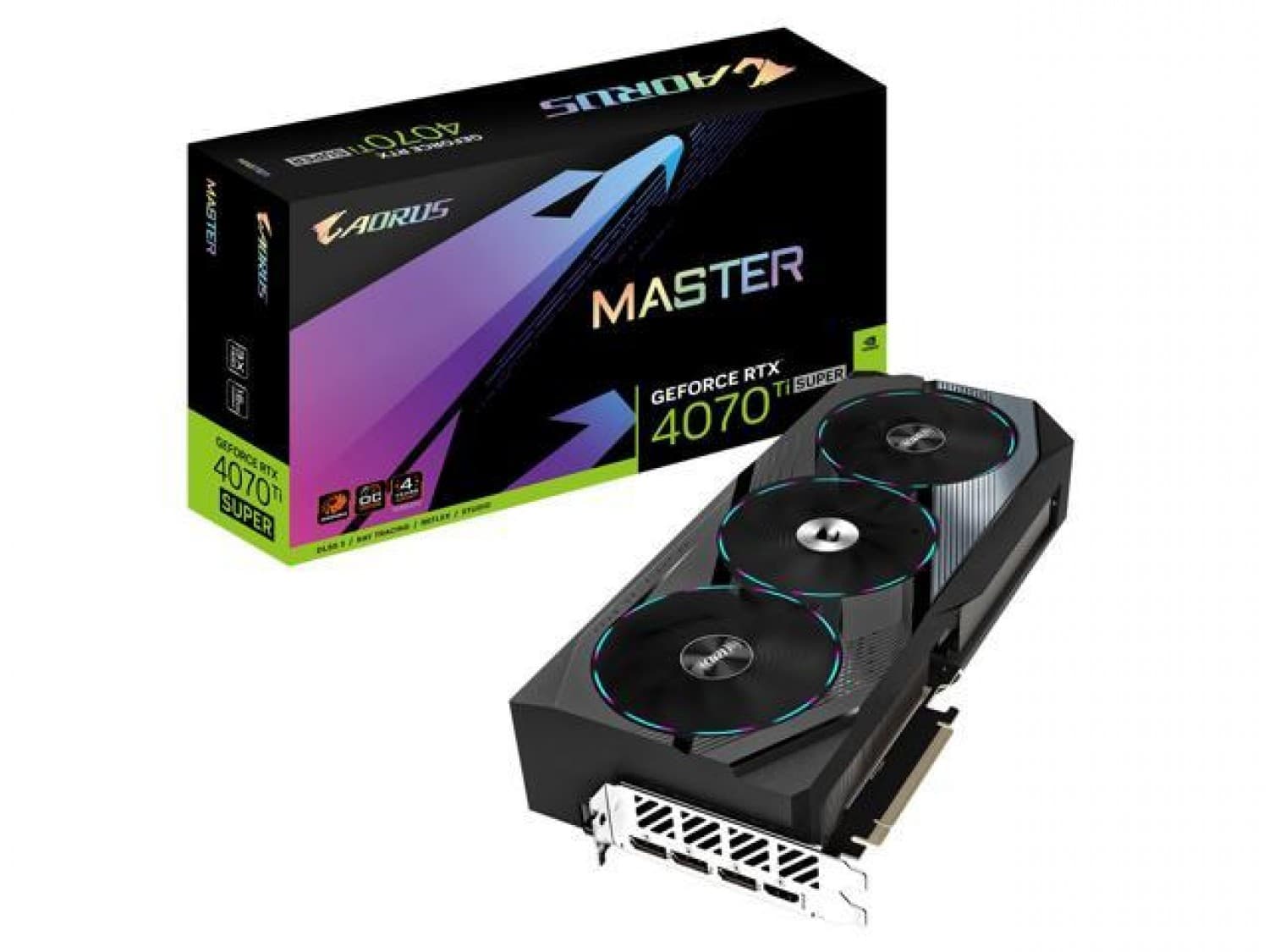 PLACA DE VIDEO GIGABYTE RTX 4070 TI SUPER AORUS MASTER 16GB 256 BIT DDR6 - Imagen 1