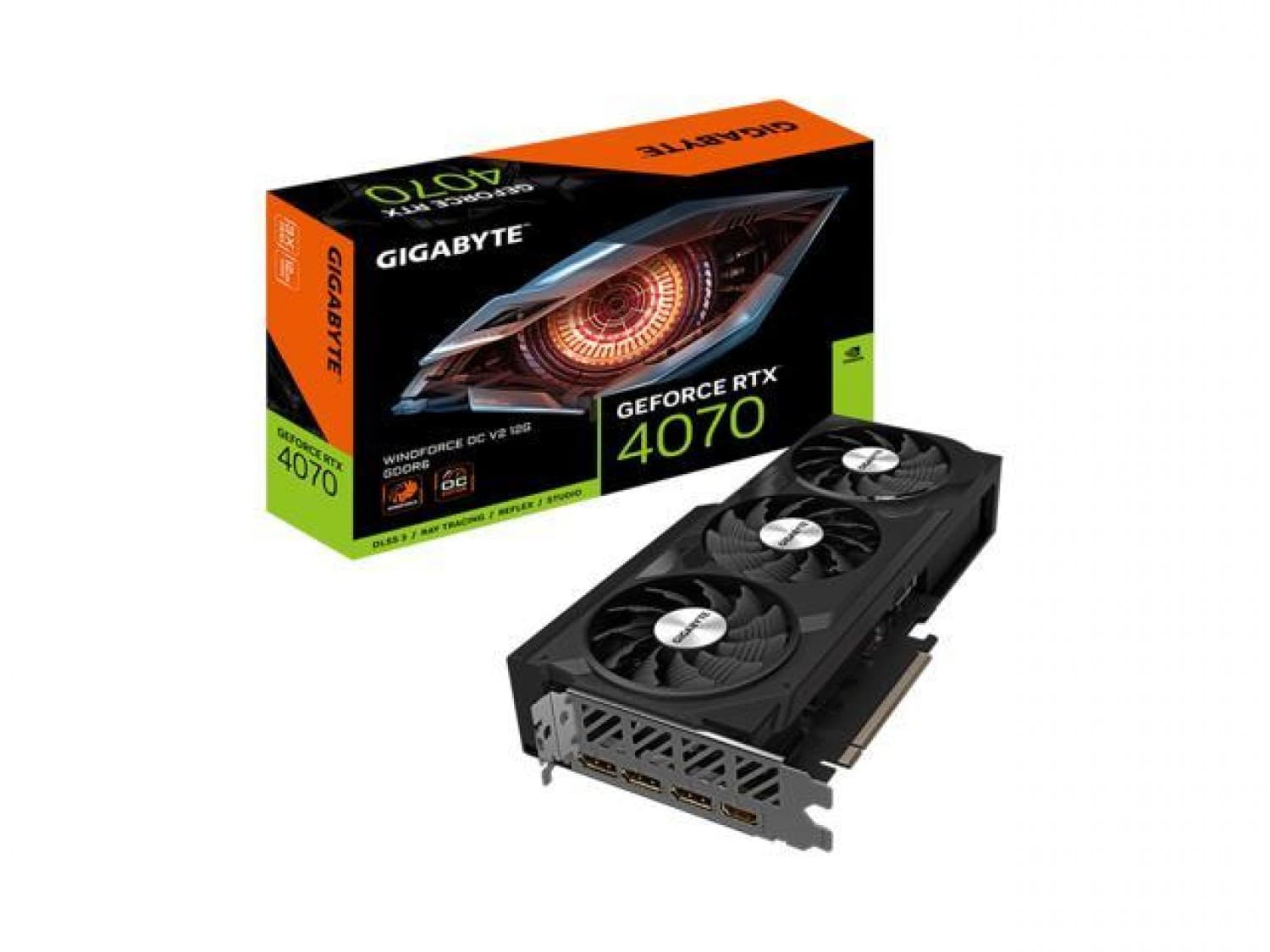 PLACA DE VIDEO GIGABYTE RTX 4070 WF3 OC V2 12GB - Imagen 1