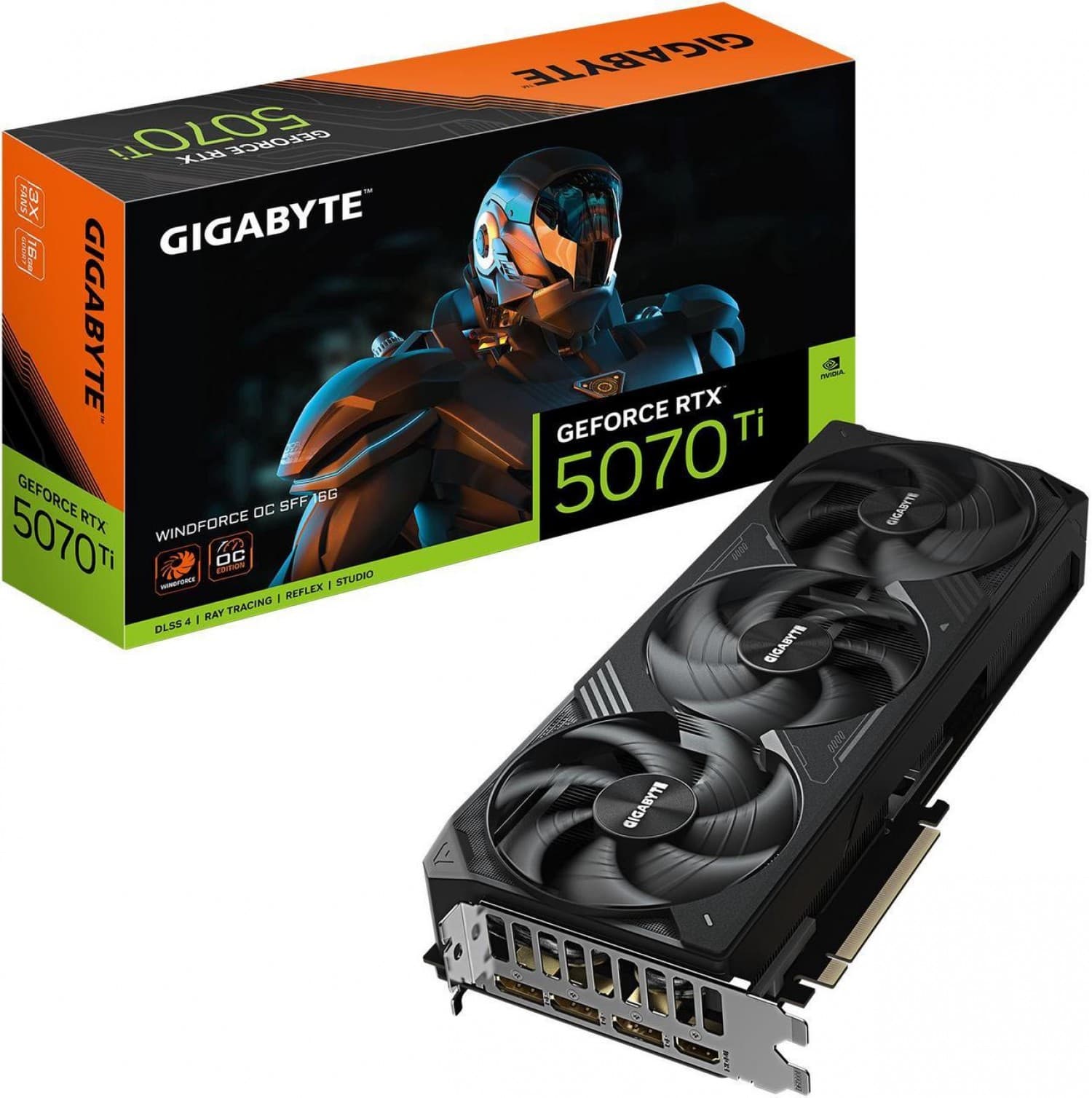 PLACA DE VIDEO GIGABYTE RTX 5070TI WF3 OC 16GB - Imagen 1