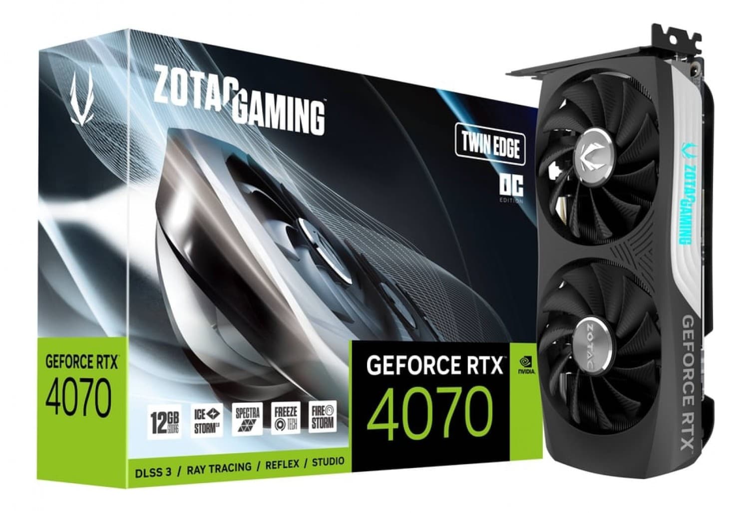 PLACA DE VIDEO ZOTAC RTX 4070 TWIN EDGE OC 12GB GDDR6 - Imagen 1