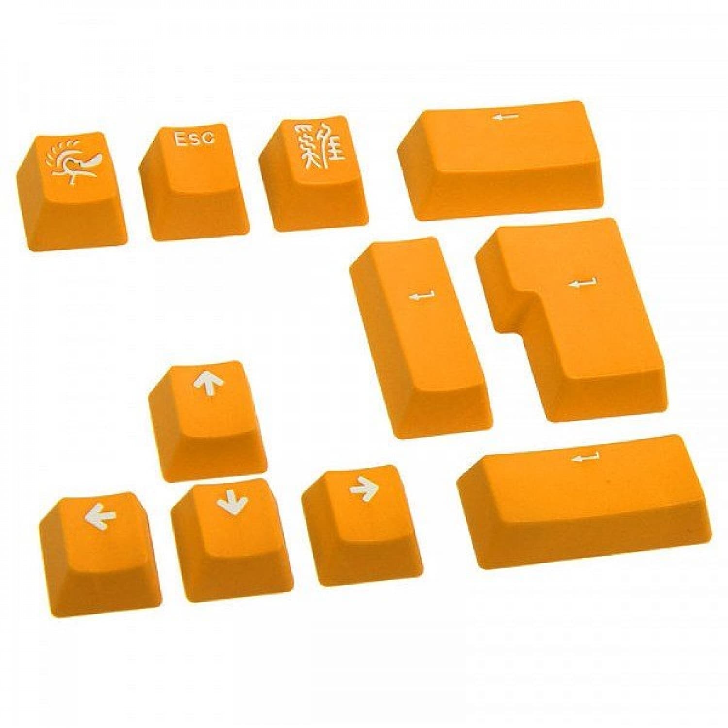 SET 11 TECLAS DUCKY YELLOW PBT CALIDAD EXTREMA DOUBLE-SHOT KEYCAP - Imagen 1