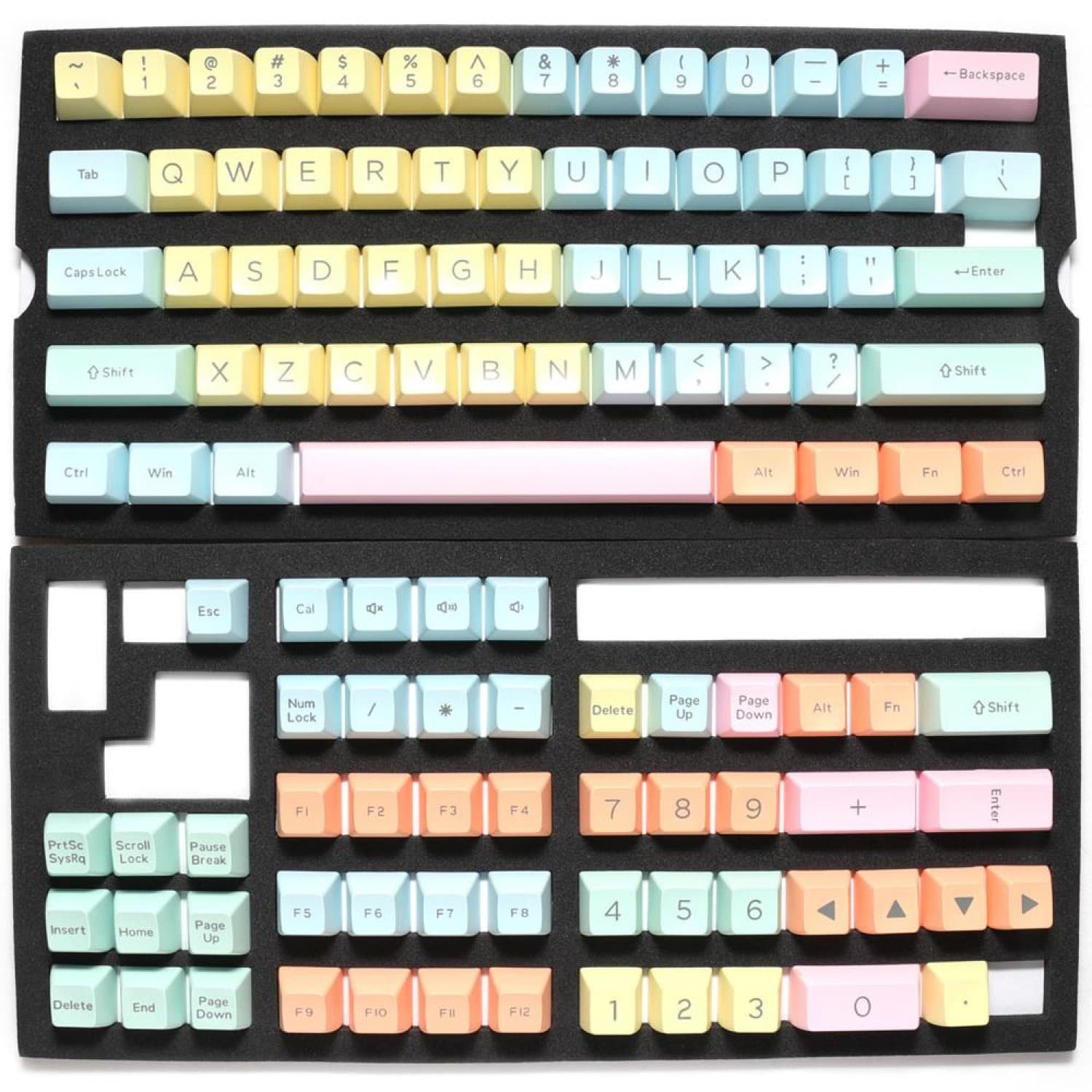 SET DE TECLAS DUCKY COTTON CANDY 108 TECLAS DOUBLE SHOT KEYCAP - Imagen 1