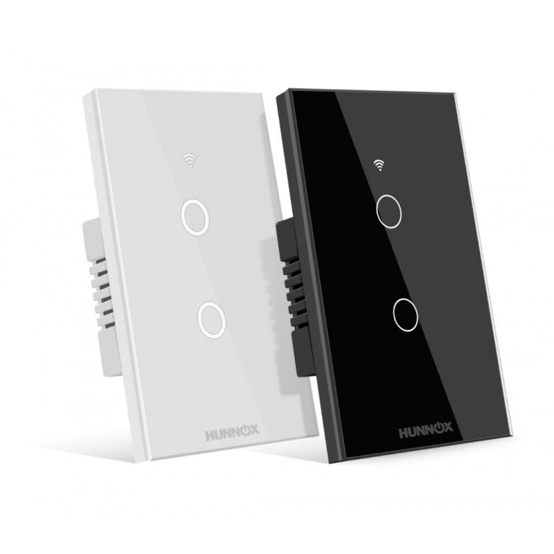 TECLA HUNNOX SMART TACTIL 2 CANALES BLANCO · HUNNOX