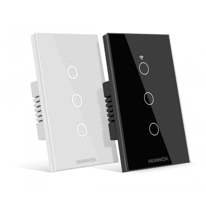 TECLA HUNNOX SMART TACTIL 3 CANALES BLANCO · HUNNOX