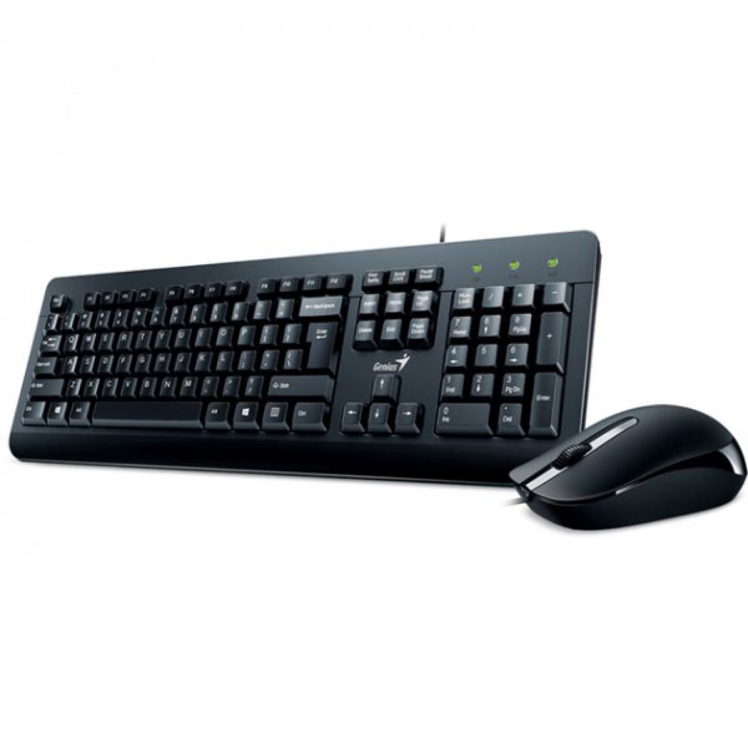 TECLADO + MOUSE COMBO USB GENIUS KM-160 BLACK - Imagen 1