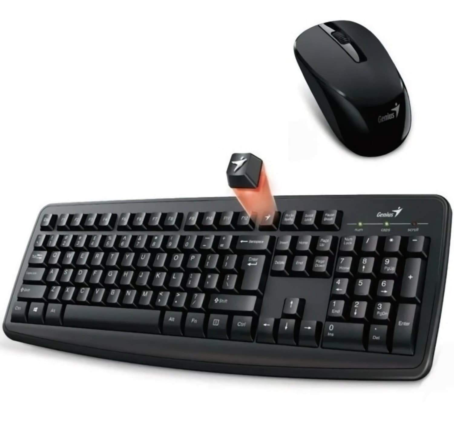 TECLADO + MOUSE WIRELESS COMBO GENIUS KM-8100 BLACK - Imagen 1