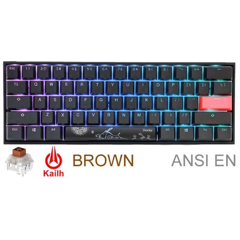 TECLADO GAMER DUCKY MECHA MINI V2 RGB Kailh BOX Brown PBT DOUBLE-SHOT · Ducky · Mecánico