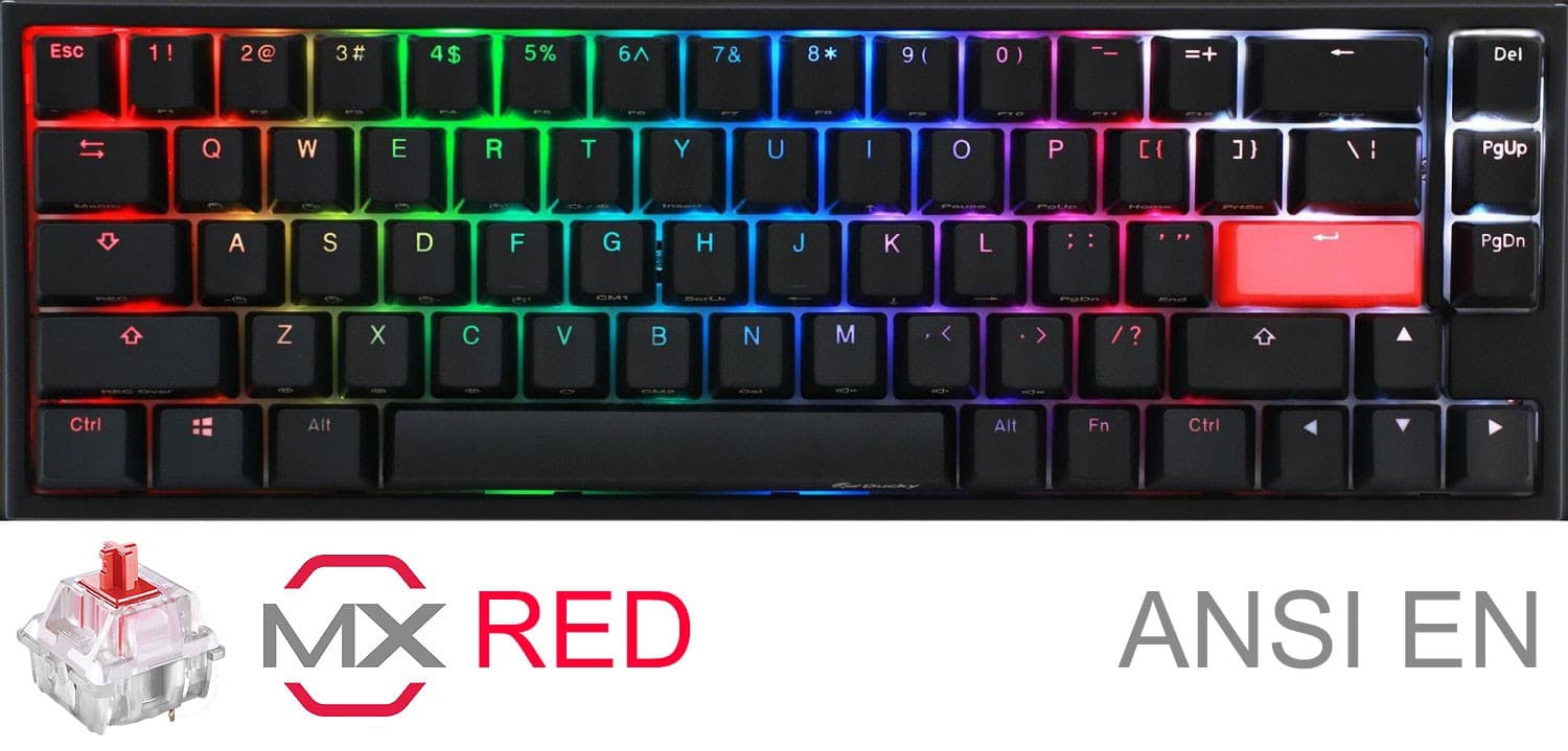 TECLADO GAMER DUCKY ONE 2 SF RGB CHERRY MX RED - Imagen 1