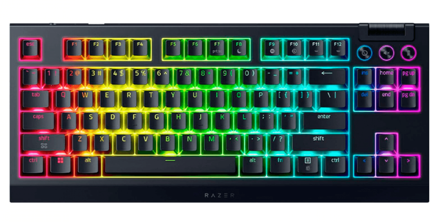 TECLADO GAMER RAZER BLACKWIDOW V4 TKL HYPERSPEED WIRELLESS + BT ESP - Imagen 1