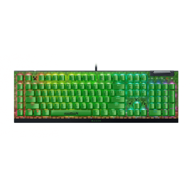 TECLADO GAMER RAZER BLACKWIDOW V4 X MINECRAFT EDITION GREEN-SWITCH US-EN · Razer · Switches