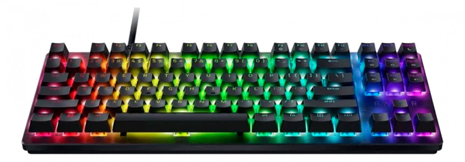 TECLADO GAMER RAZER HUNTSMAN V3 X TENKEYLESS ESPAÑOL SWITCH PURPLE CLICKY - Imagen 1