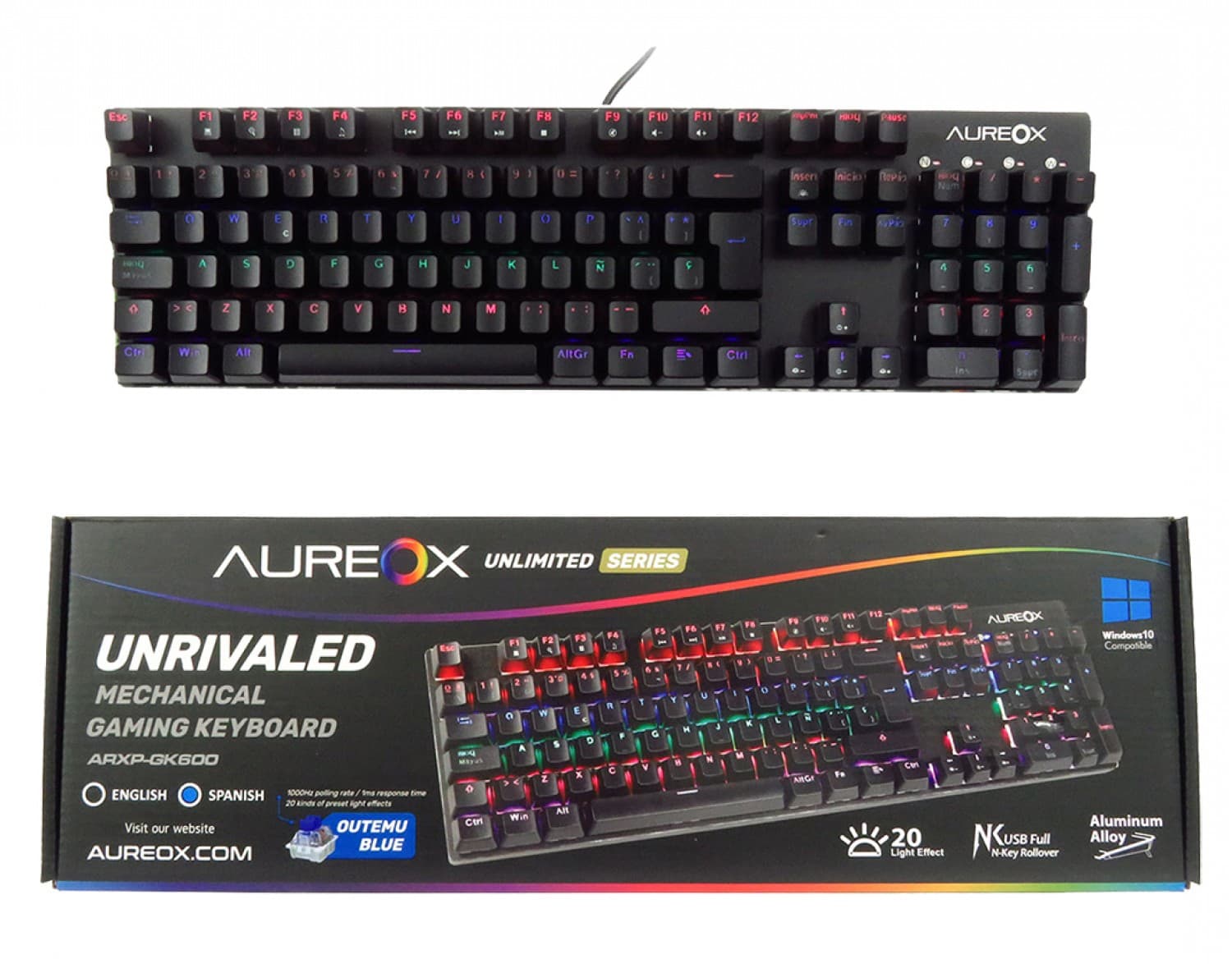 TECLADO MEC AUREOX UNRIVAILED GAMING GK600 - Imagen 1