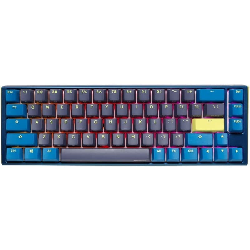 TECLADO MECANICO DUCKY ONE 3 DAYBREAK SF TECLAS AZULESCLEAR INTERRUPTOR INGLES PBT DOBLE DISPARO SIN COSTURAS CARCASA SUPERIOR AZUL CARCASA INFERIOR G · Ducky · Mecánico