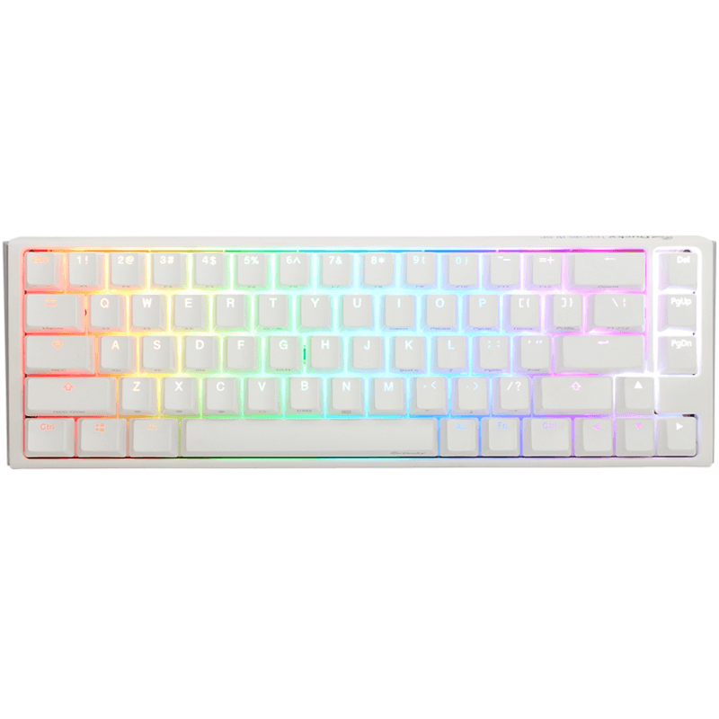 TECLADO MECANICO DUCKY ONE 3 SF TECLAS BLANCASINTERRUPTOR NEGRO INGLES PBT DOBLE DISPARO SIN COSTURAS ESTUCHE SUPERIOR BLANCO ESTUCHE INFERIOR BLANCO · Ducky · Mecánico