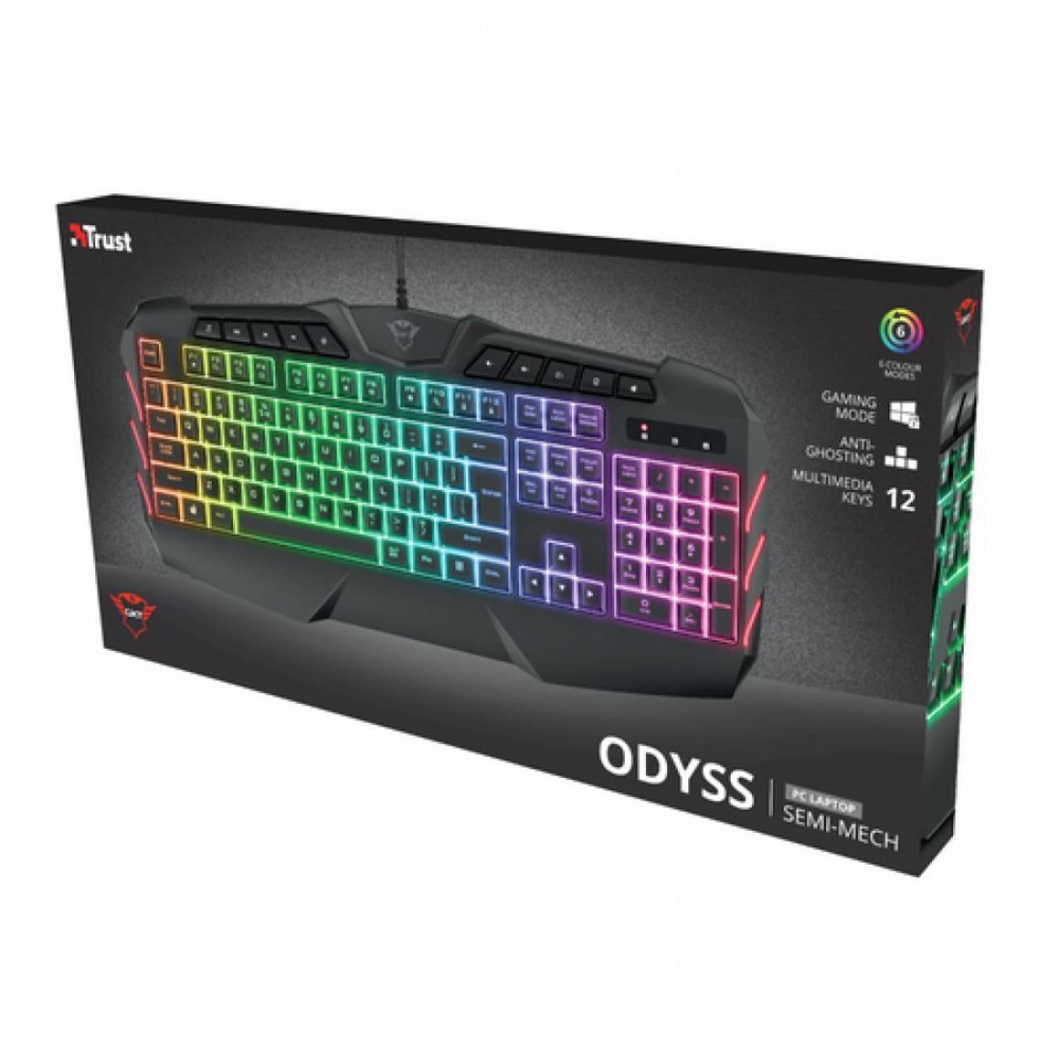 TECLADO TRUST ODYSS SEMI MECH ES GXT881 - Imagen 1