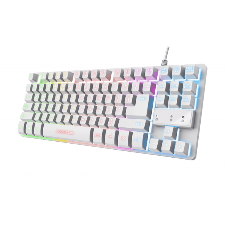 TECLADO TRUST THADO TKL ES WHITE GXT833W · Trust · General