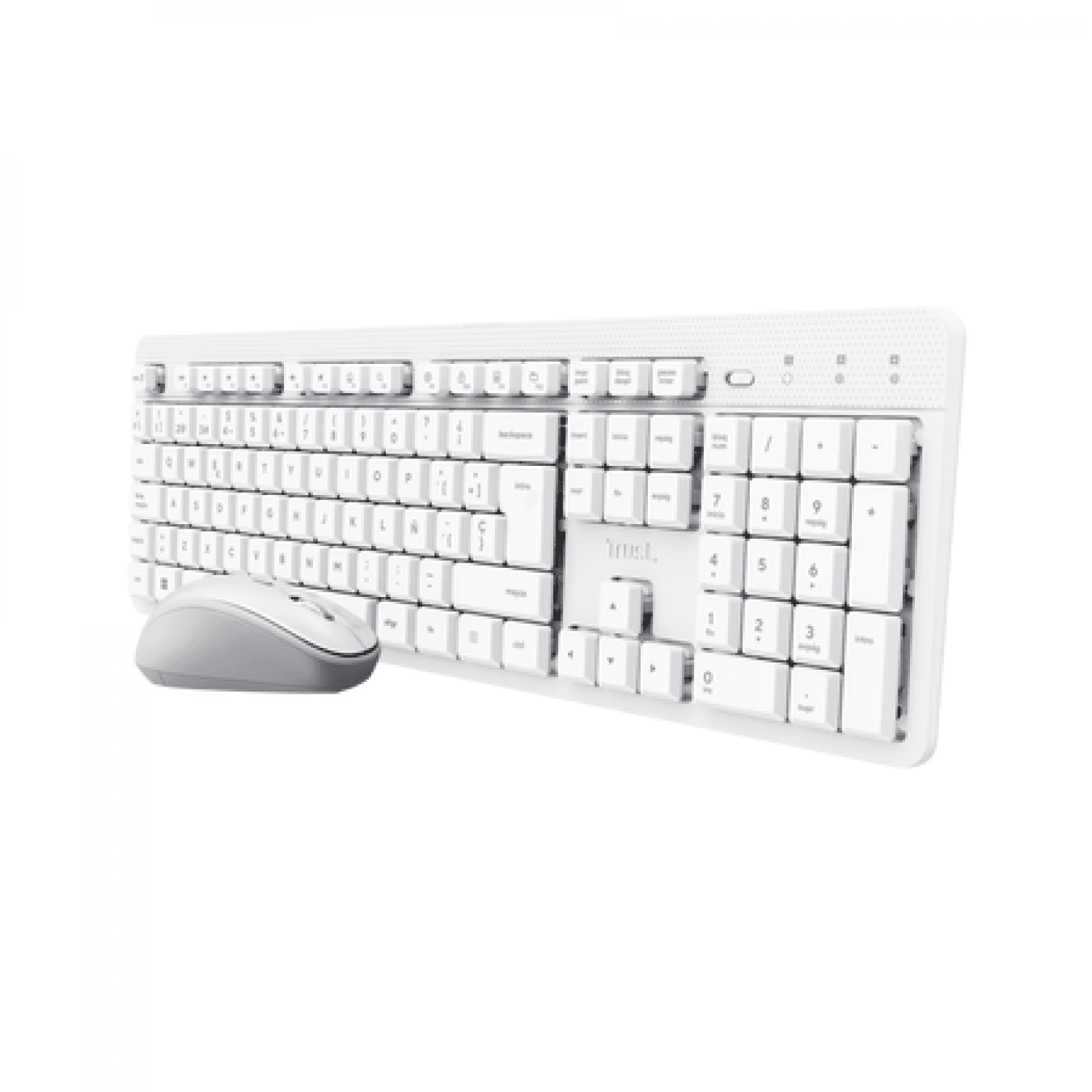 TECLADO Y MOUSE TRUST ODY II WIRELESS ES WHITE - Imagen 1
