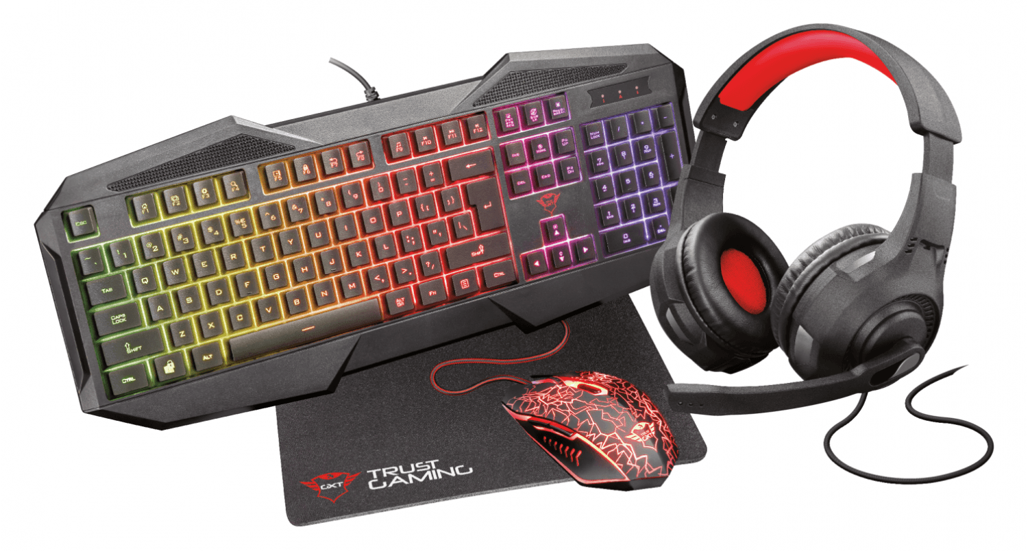 TRUST GAMING COMBO TECLADO 4EN1 GXT1180RW - Imagen 1