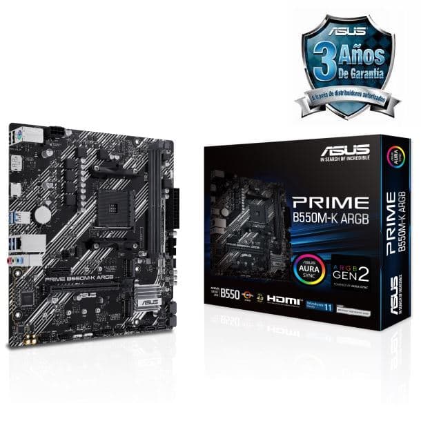 Motherboard Asus B550M-K Prime ARGB AM4 · Asus · AMD AM4