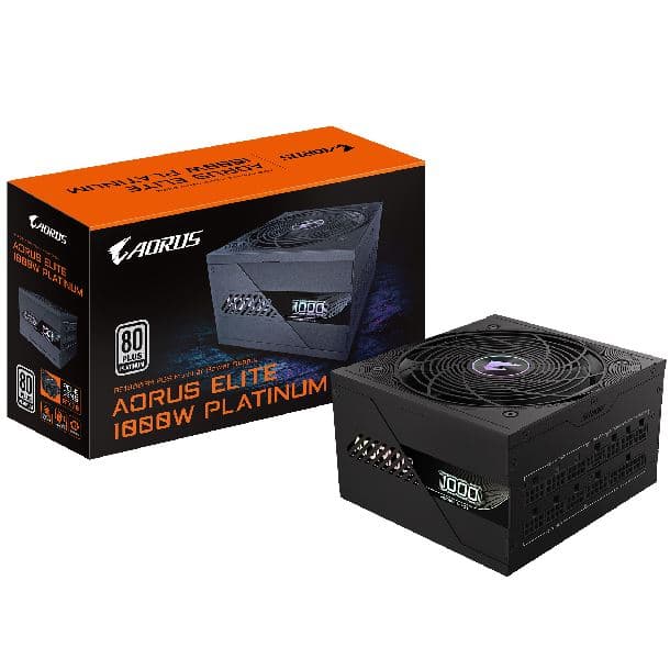 Fuente 1000W Aorus Elite GP-AE1000PM PG5 80 PLUS Platinum Modular Black · Gigabyte