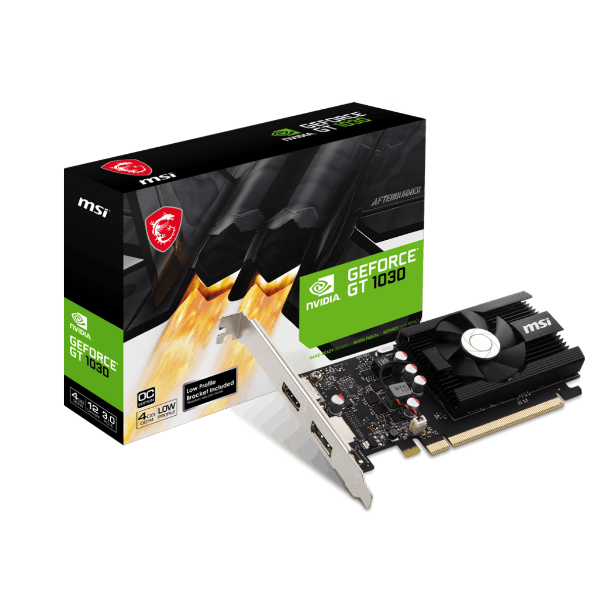 VGA MSI GeForce GT 1030 4G LP DDR4 OC (7549) · MSI · DDR4