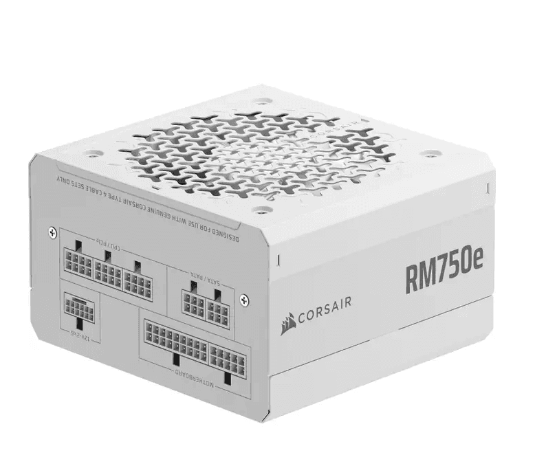 Fuente Corsair RM750e 2025 750W Cybernetics Platinum Full Modular PCIe 5.1 White (6811) · Corsair · 80+ Platinum