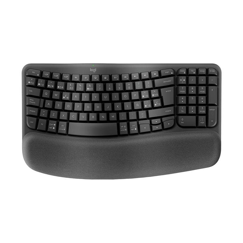 Teclado Inalámbrico Logitech Ergonómico Wave Keys Graphite · Logitech · Inalámbrico