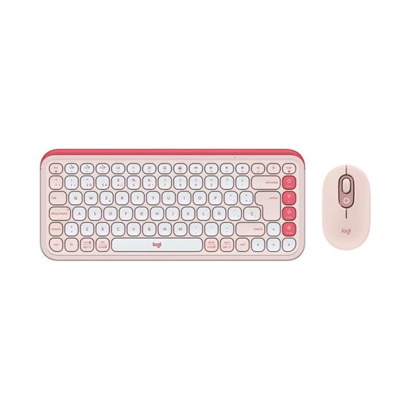 Combo Teclado Mouse Inalámbrico Logitech Icon POP Rosa · Logitech