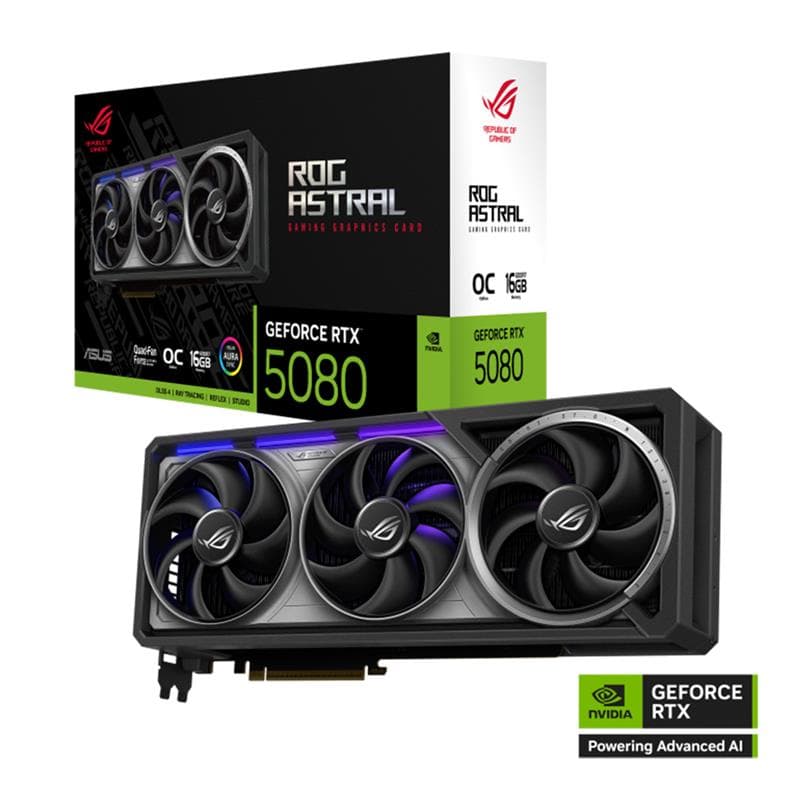 Placa de Video ASUS ROG Astral GeForce RTX™ 5080 16GB GDDR7 OC Edition · Asus · NVIDIA RTX