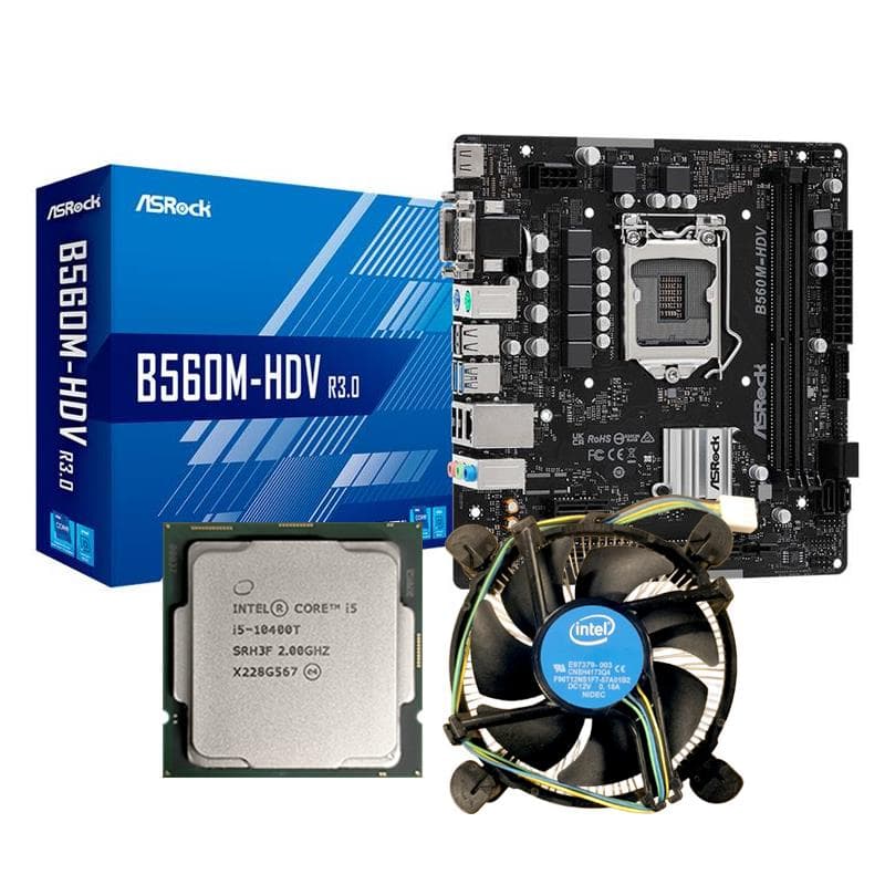 Combo Intel® Core™ i5-10400T + Mother ASRock B560M-HDV R3.0 · AsRock