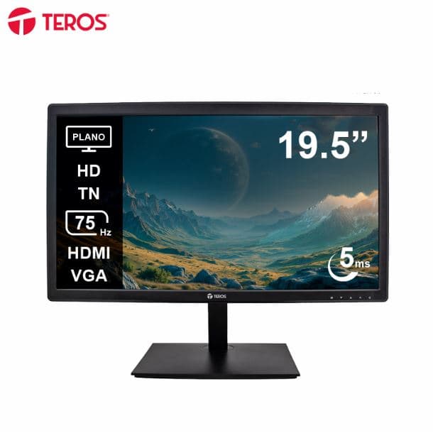 MONITOR 19 TEROS TE-1916S TN HD 1600X900 75HZ 5MS FICHA USA HDMI VGA · Gamer alta tasa