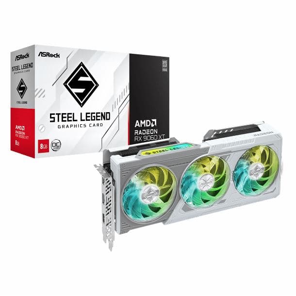 PLACA DE VIDEO RADEON RX 9060 XT 8GB ASROCK STEEL LEGEND OC · AMD · AMD Radeon RX