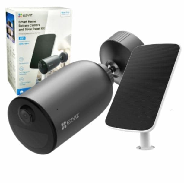 Monitor wi-fi EB3 cámara ip ezviz 2k exterior panel · Exterior