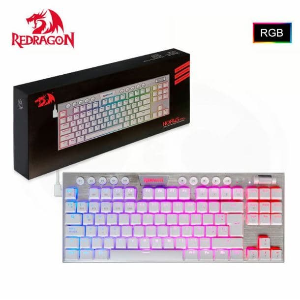TECLADO REDRAGON K622 HORUS RGB TKL BLANCO ESPAÑOL · Redragon · Gamer